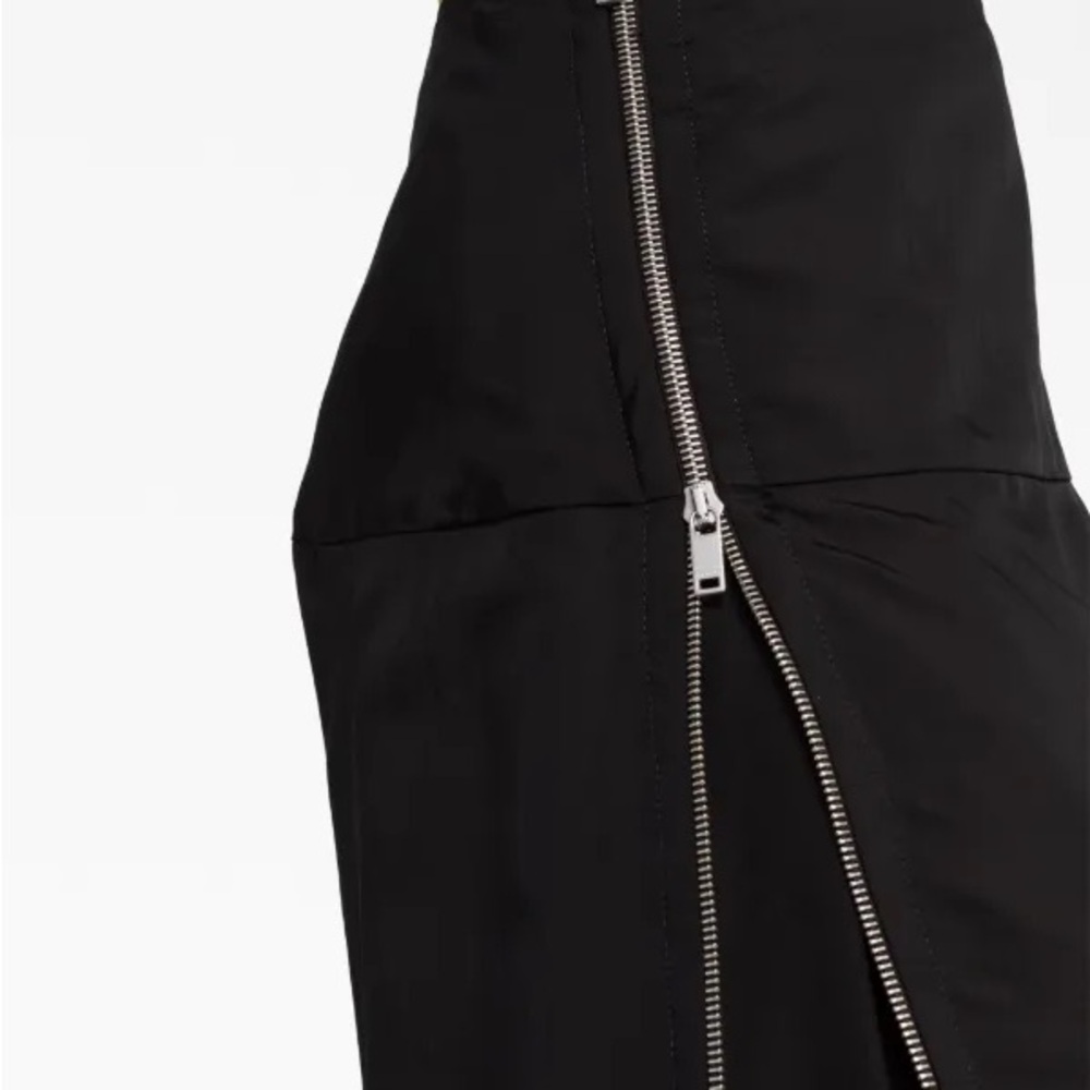 Jil Sander Black Midi Skirt with Zipper Detail US 4 - Picture 9 of 9